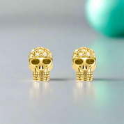 Rebel Skull Punk Stud Earrings-Evani Naomi Jewelry