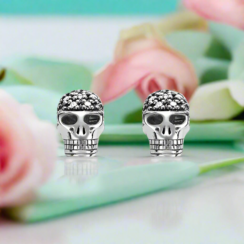 Rebel Skull Punk Stud Earrings-Evani Naomi Jewelry