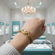 Red Stone Eyes Punk Bracelet