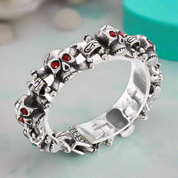 Red-eyed Skull Gothic Bracelet-Evani Naomi Jewelry
