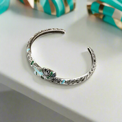 Retro Blue Snake Bohemian Bangle Bracelet-Evani Naomi Jewelry