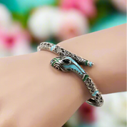 Retro Blue Snake Bohemian Bangle Bracelet-Evani Naomi Jewelry