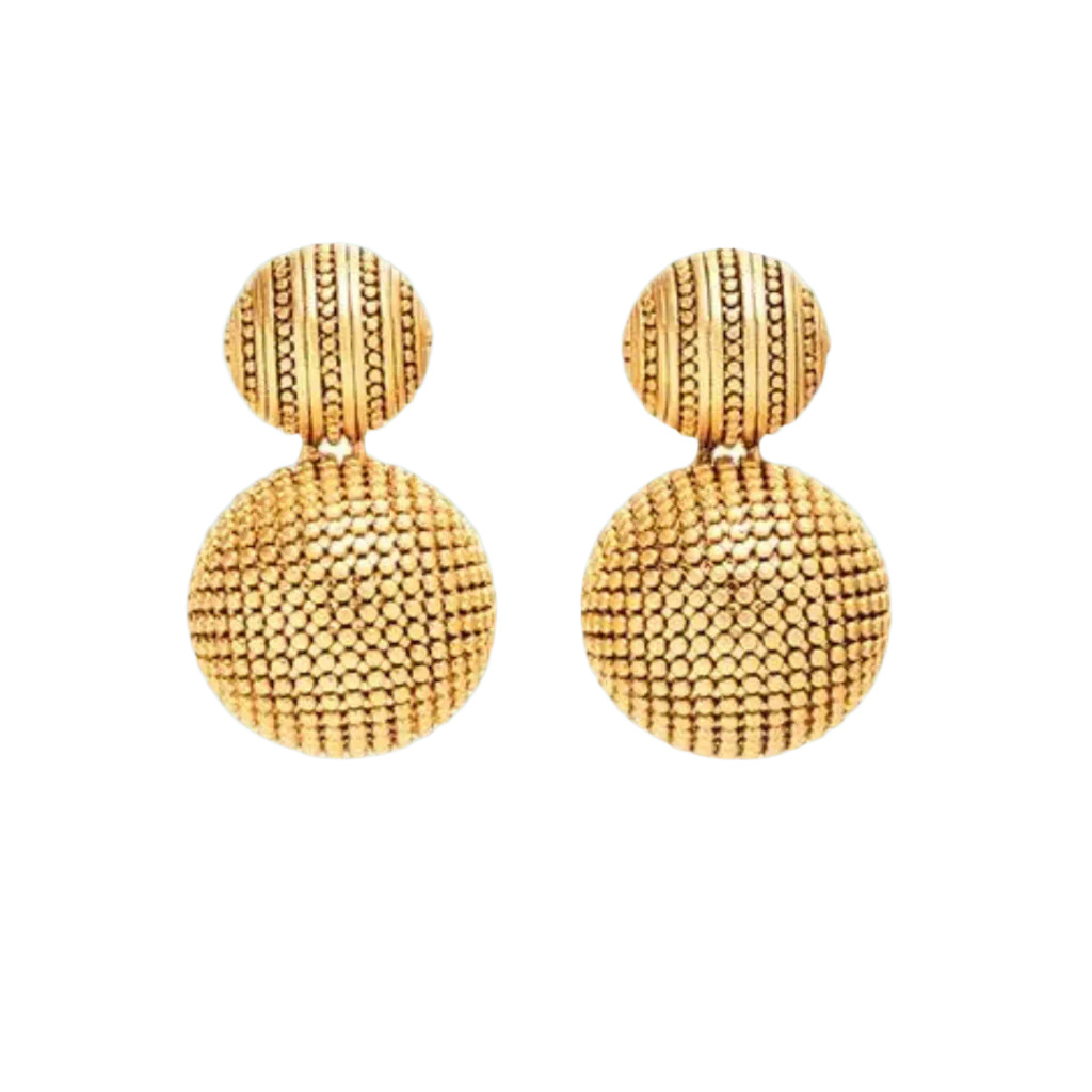Retro Hemisphere Needle Matte Earrings-Evani Naomi Jewelry