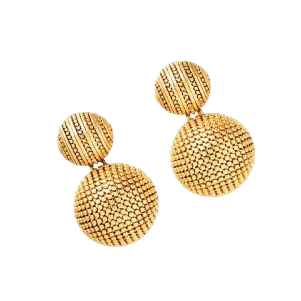 Retro Hemisphere Needle Matte Earrings-Evani Naomi Jewelry