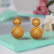 Retro Hemisphere Needle Matte Earrings-Evani Naomi Jewelry