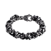 Retro Twisted Chain Skull Punk Style Bracelet-Evani Naomi Jewelry