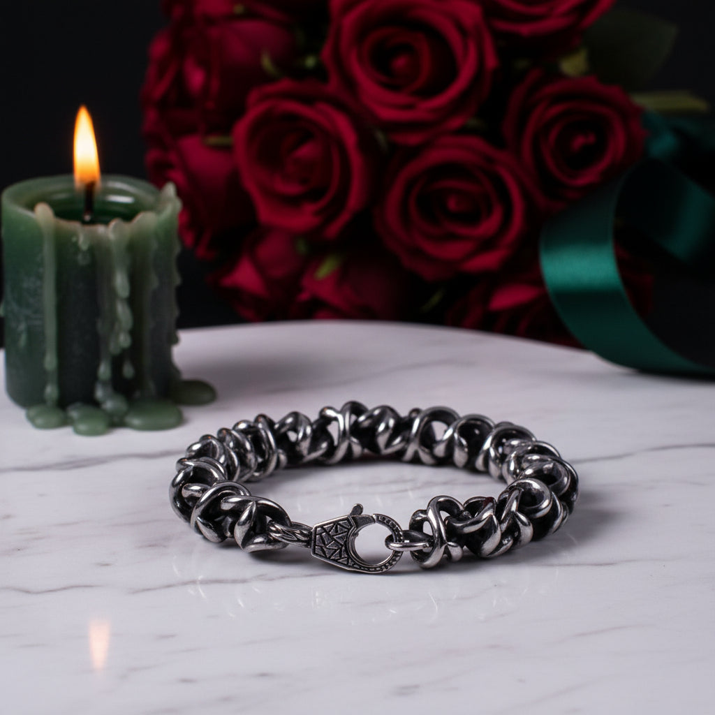 Retro Twisted Chain Skull Punk Style Bracelet-Evani Jewelry