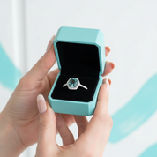 Moonlit Dream- Hexagon Cut Natural Moss Agate Gemstone Ring