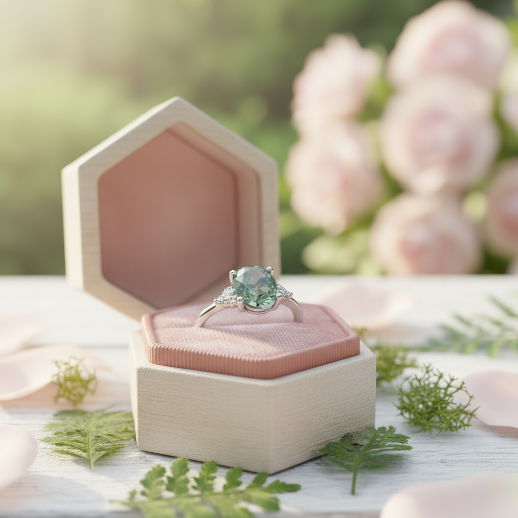 Ring_with_a_green_gemstone_and_diamond_accents_on_a_pink_fabric_background_evani_naomi.png