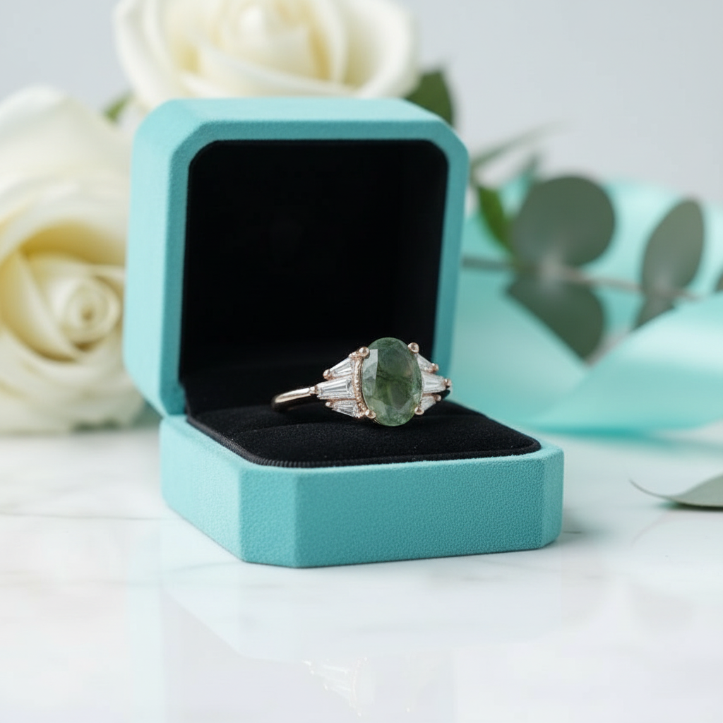 Forever in the Valley- Natural Moss Agate Gemstones Ring - Evani Naomi Jewelry