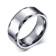 Rippled Edges Tungsten Men's Wedding Band-Evani Naomi Jewelry