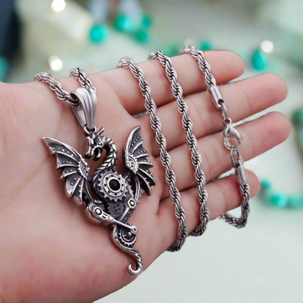 Robotic Pterosaur Hip-Hop Necklace-Evani Naomi Jewelry