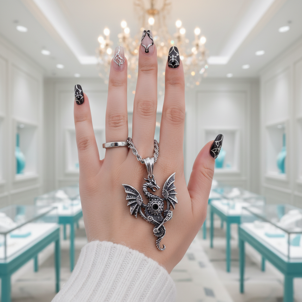 Robotic Pterosaur Hip-Hop Necklace-Evani Jewelry