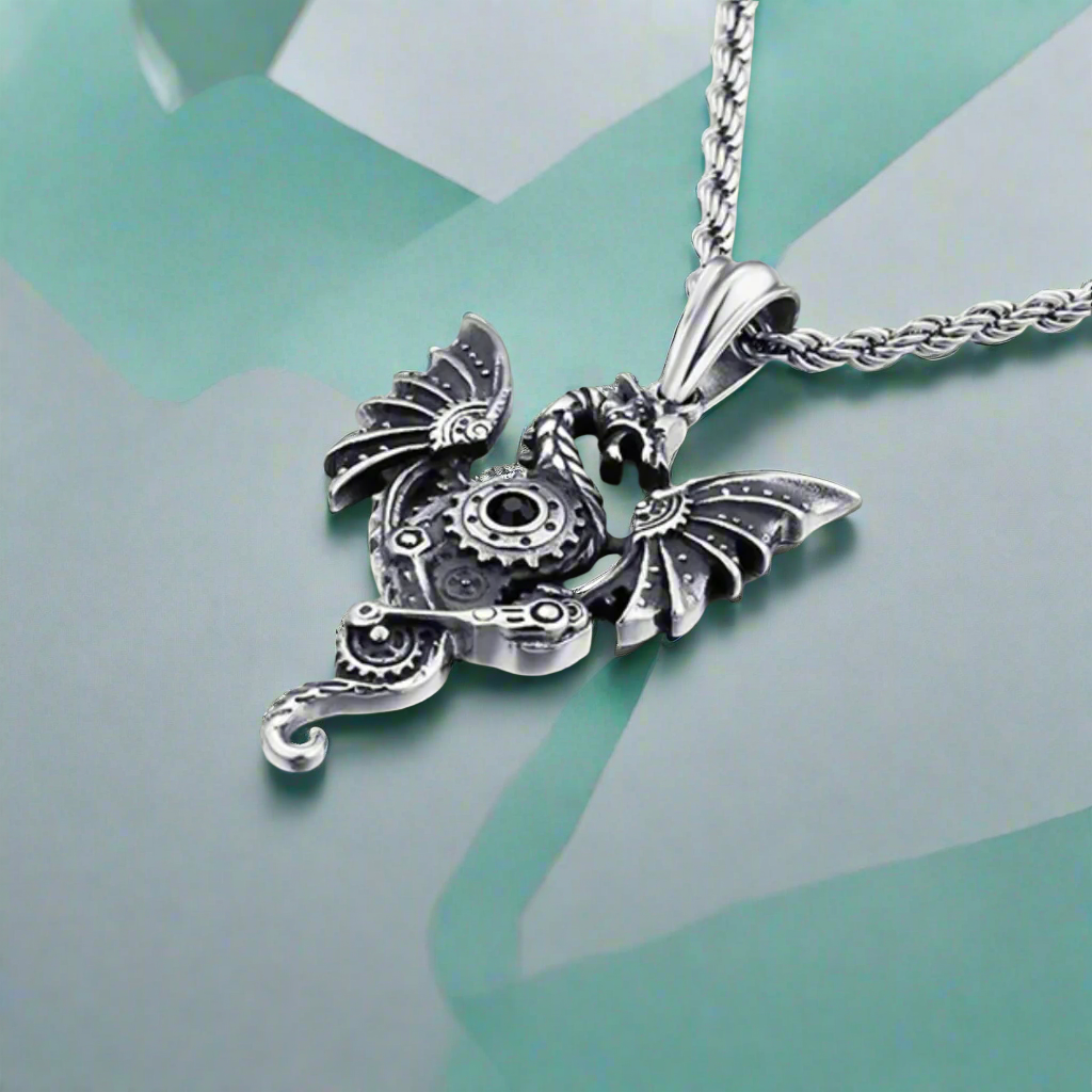 Robotic Pterosaur Hip-Hop Necklace-Evani Naomi Jewelry