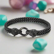 Rock Viking Wolf Charm Bracelet-Evani Naomi Jewelry