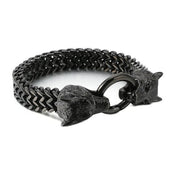Rock Viking Wolf Charm Bracelet-Evani Naomi Jewelry