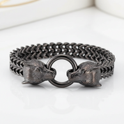 Rock Viking Wolf Charm Bracelet - Evani Naomi Jewelry
