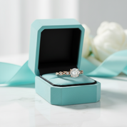 Rose Gold 1.0 Carat Round Cut Diamond Promise Ring-Evani Jewelry