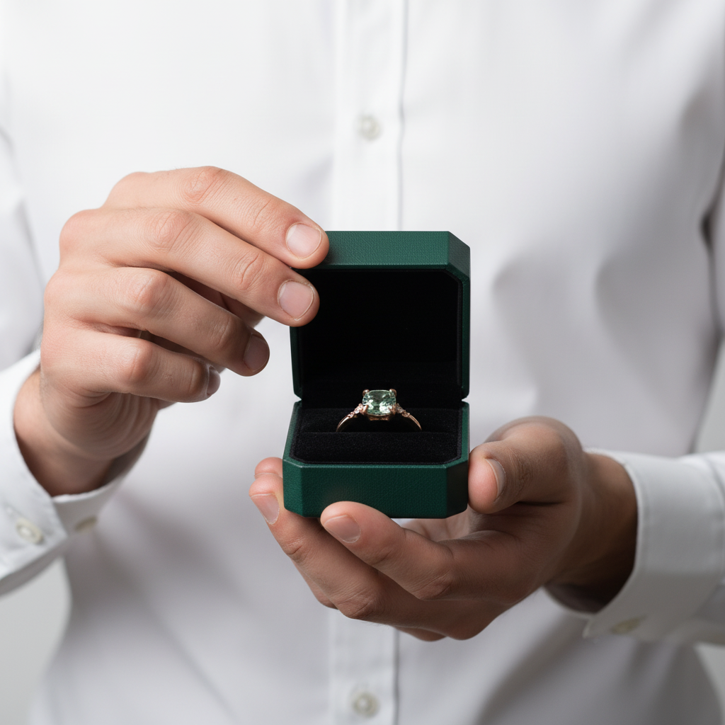 Rose Gold Engagement Ring with Cushion Cut Diamond