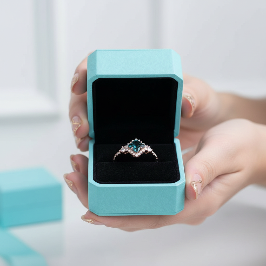 Natural Alexandrite Birthstone Ring-Evani Jewelry