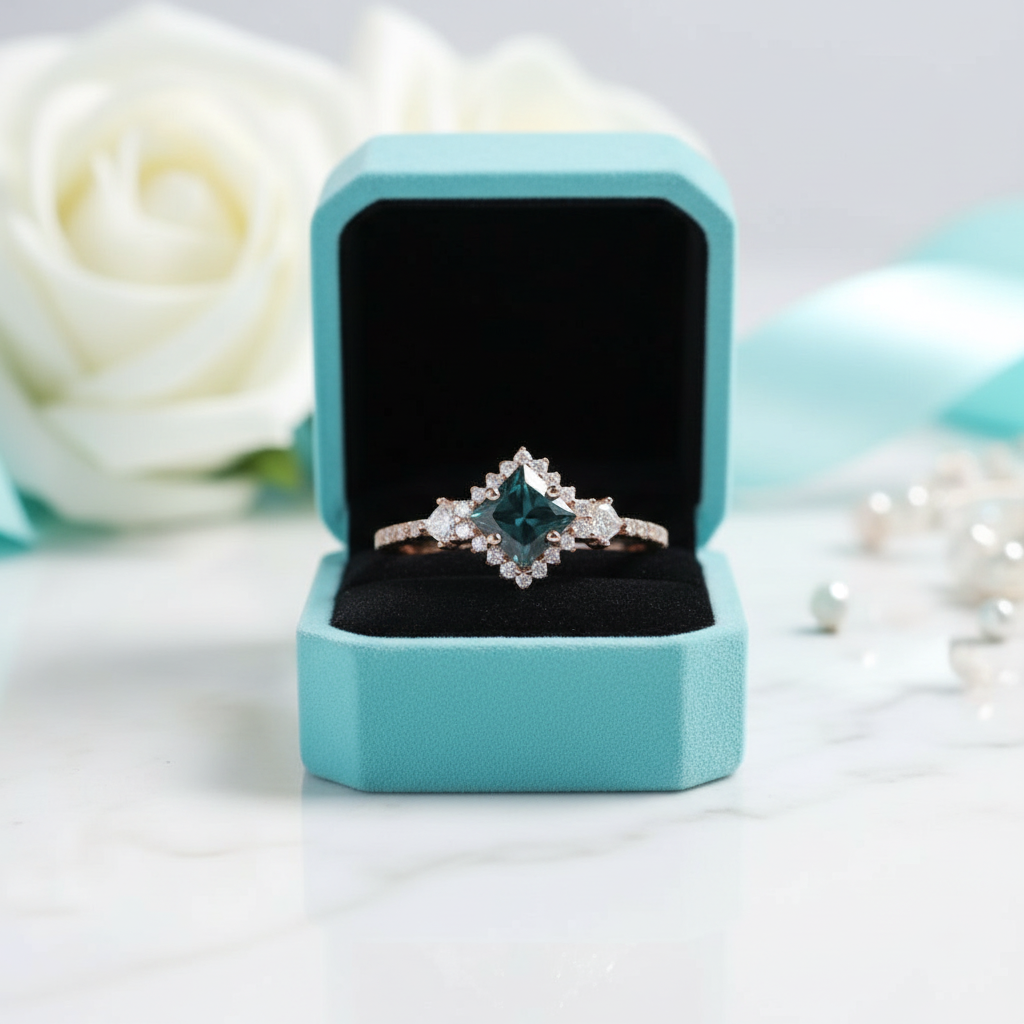 Natural Alexandrite Birthstone Ring-Evani Jewelry