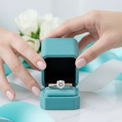 1.90 Ct Round Brilliant Cut Moonstone 14k Rose Gold Engagement Ring-Evani Jewelry