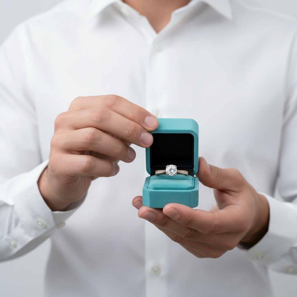 1.90 Ct Round Brilliant Cut Moonstone 14k Rose Gold Engagement Ring-Evani Jewelry