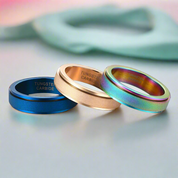 Rotating Tungsten Carbide 6mm Wedding Band-Evani Naomi Jewelry