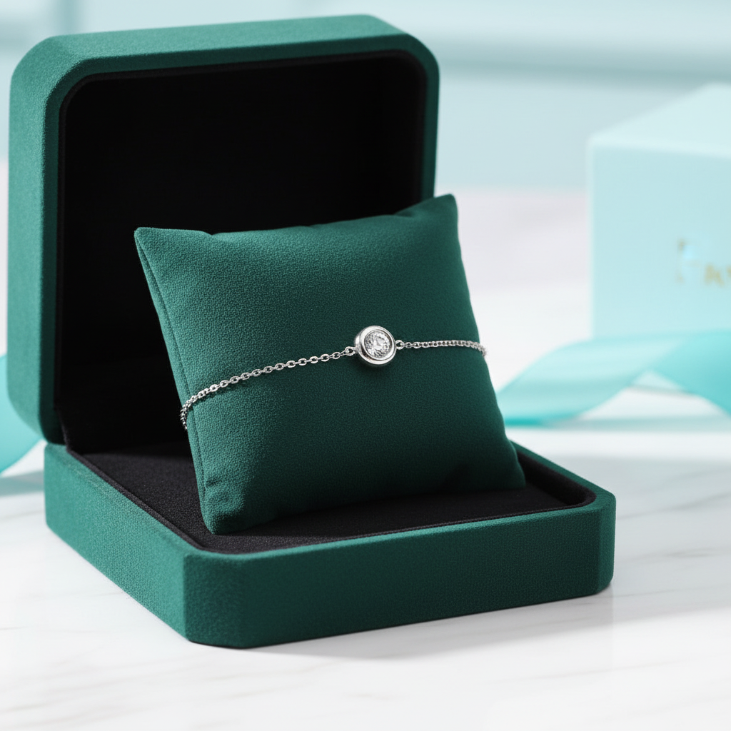 Round 0.5 ct Diamond Option Adjustable Bracelet