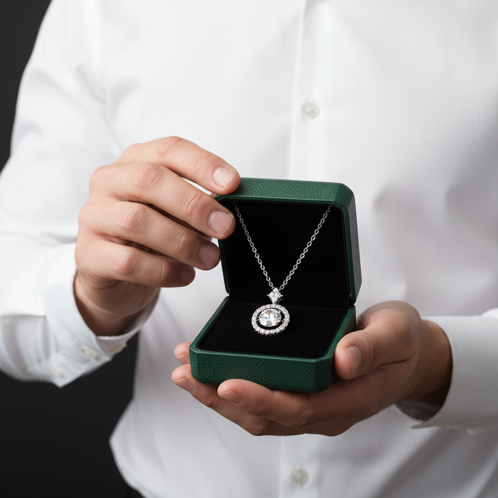 Round Brilliant-cut 1.0 ct Diamond OptionNecklace - Evani Naomi Jewelry