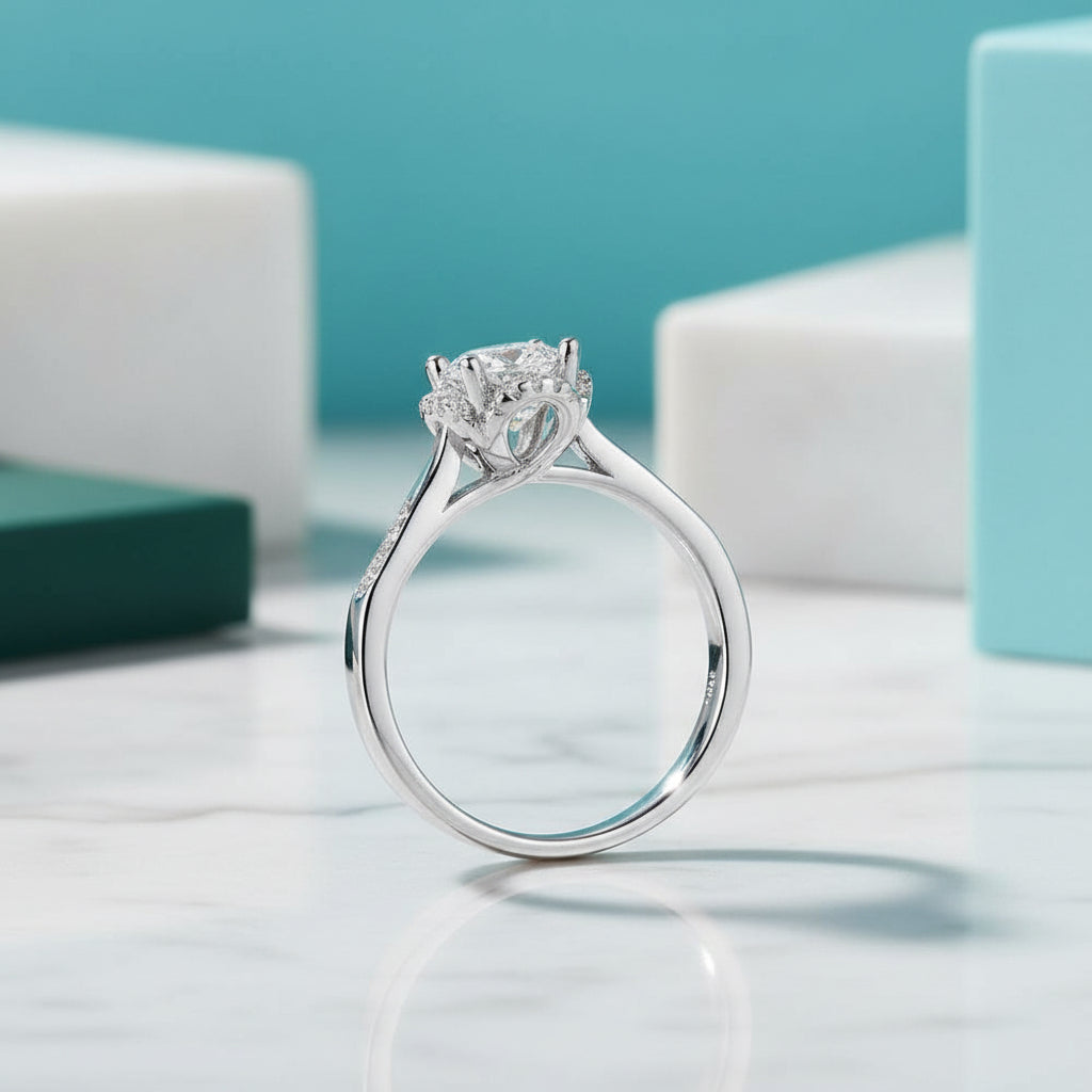 Round Cut 1.0 Ct Diamond Engagement Ring-Evani Jewelry
