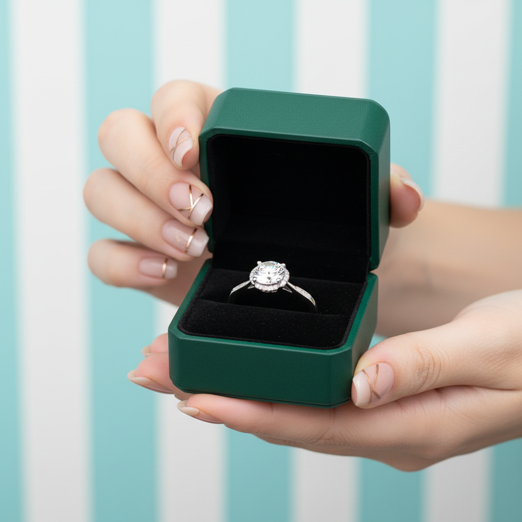 Round Cut 1.0 Ct Diamond Option Engagement Ring - Evani Naomi Jewelry