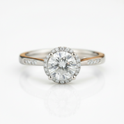 Round Cut 1.0 Ct Diamond Option Engagement Ring - Evani Naomi Jewelry