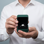 Round Cut 1.0 Ct Diamond Option Engagement Ring - Evani Naomi Jewelry