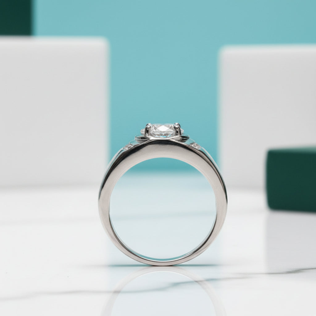 Round Cut 1.0 Ct Diamond Mens Ring-Evani Jewelry