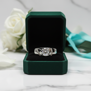 Round Cut 1.0 Ct Diamond Option Mens Ring - Evani Naomi Jewelry