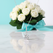 Round Cut 1.0 Ct Diamond OptionPendant Necklace