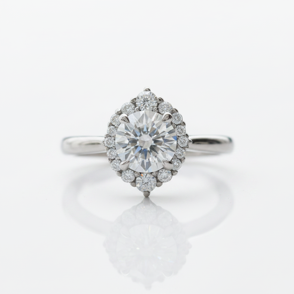 Round Cut 2.0 Ct Diamond Option Classic Engagement Ring