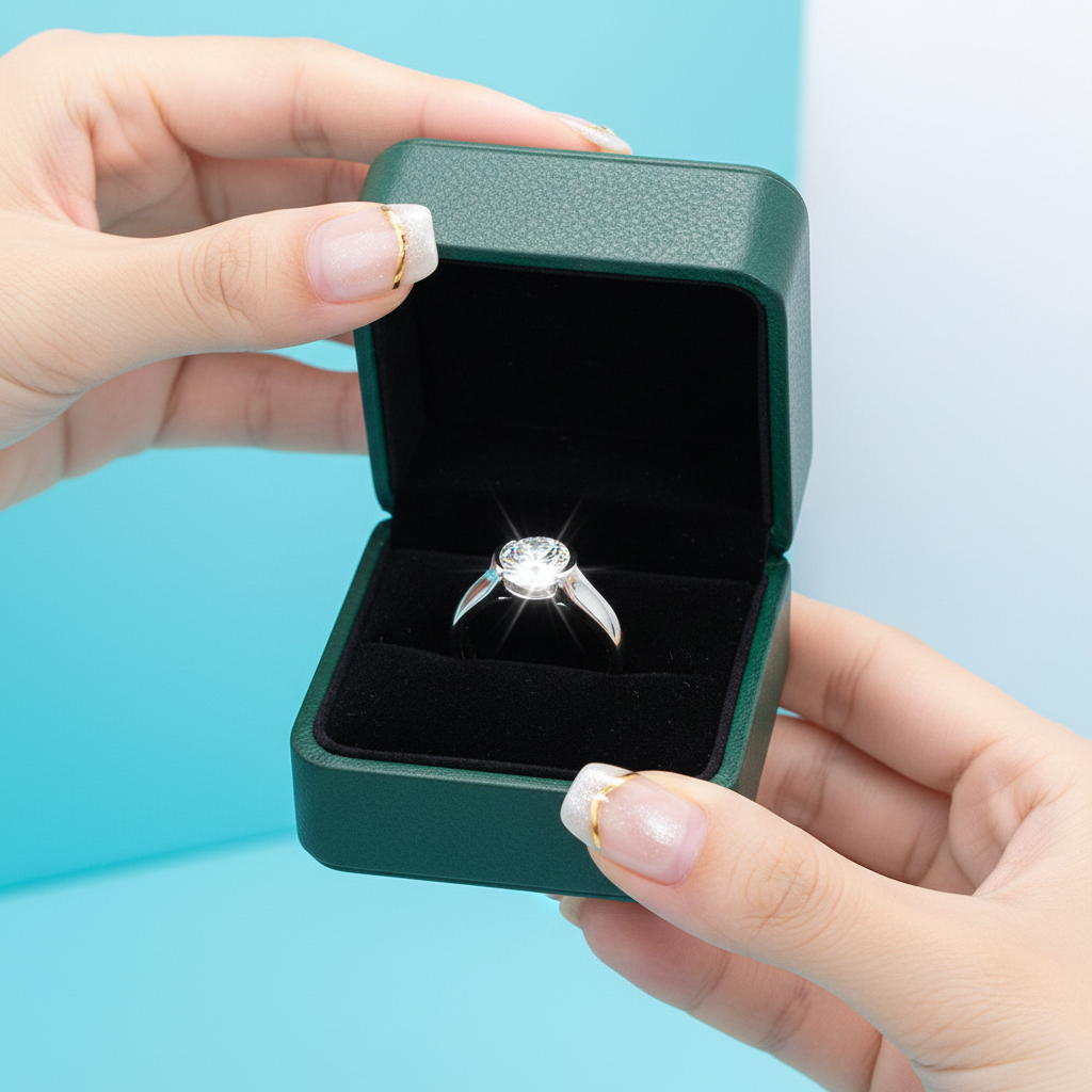 Round Cut 2.0 Ct Diamond Option Engagement Ring