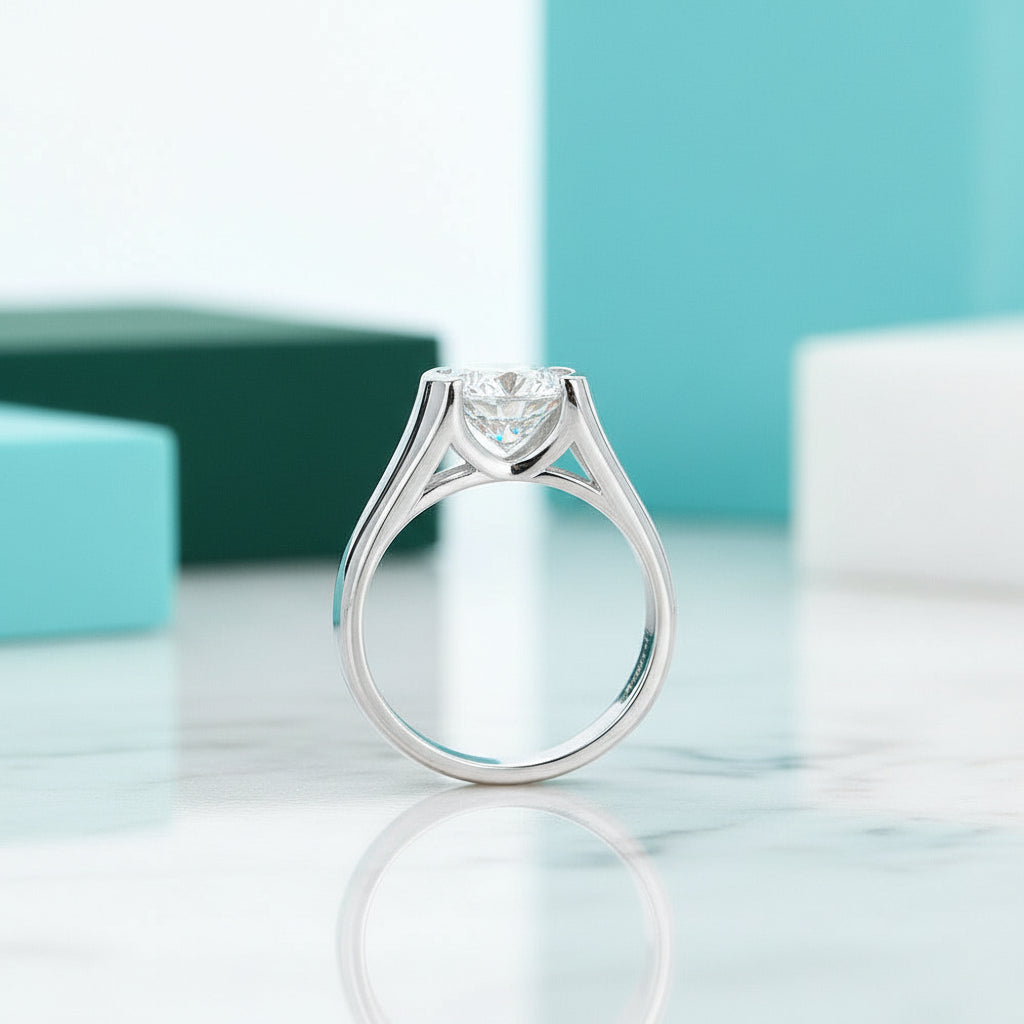 Round Cut 2.0 Ct Diamond Engagement Ring-Evani Jewelry