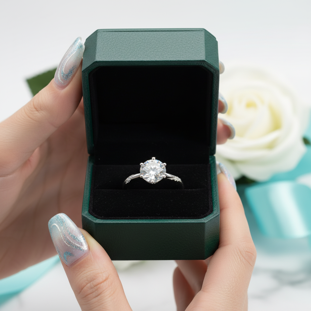 Round Cut 2.0 Ct Diamond Option Engagement Ring