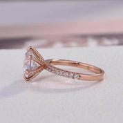 Round Cut 2.5 ct Diamond Rose Gold Engagement Ring-Evani Naomi Jewelry