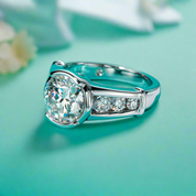 Round Cut 3.0 Ct Diamond Engagement Ring-Evani Naomi Jewelry