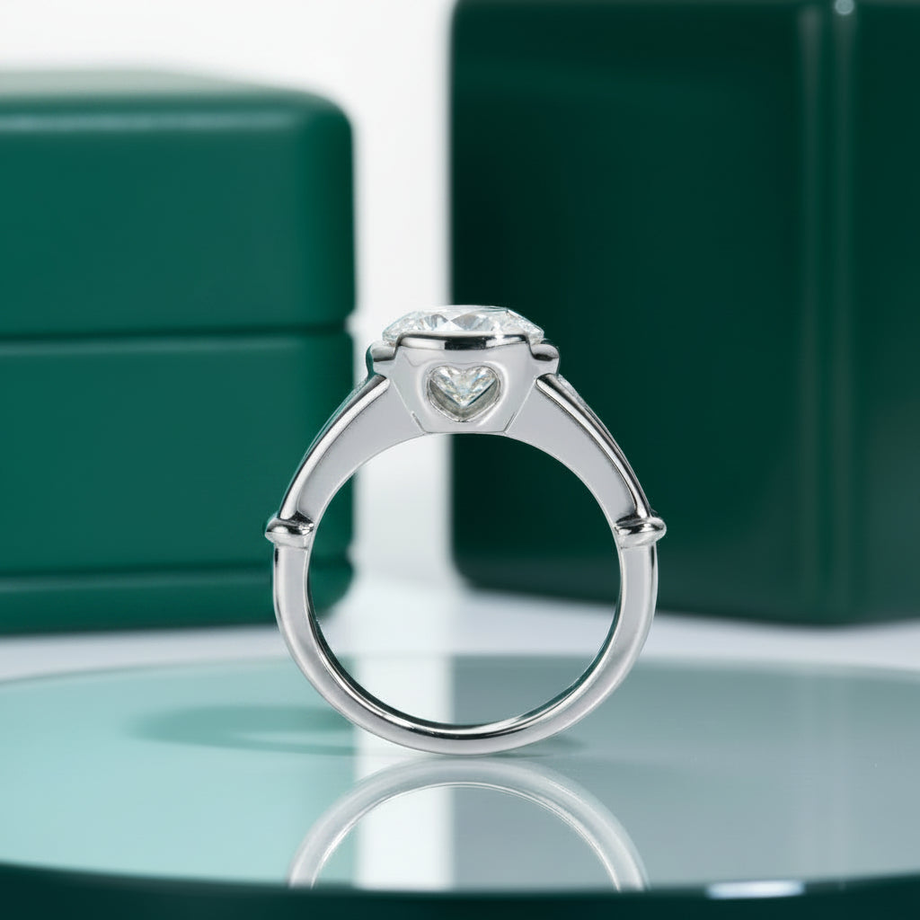 Round Cut 3.0 Ct Diamond Engagement Ring-Evani Jewelry