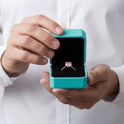 Round Cut 3.5ct Morganite Tourmaline Engagement Ring