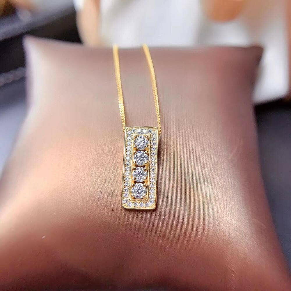 Round Cut Diamond Classic Pendant Necklace-Evani Naomi Jewelry