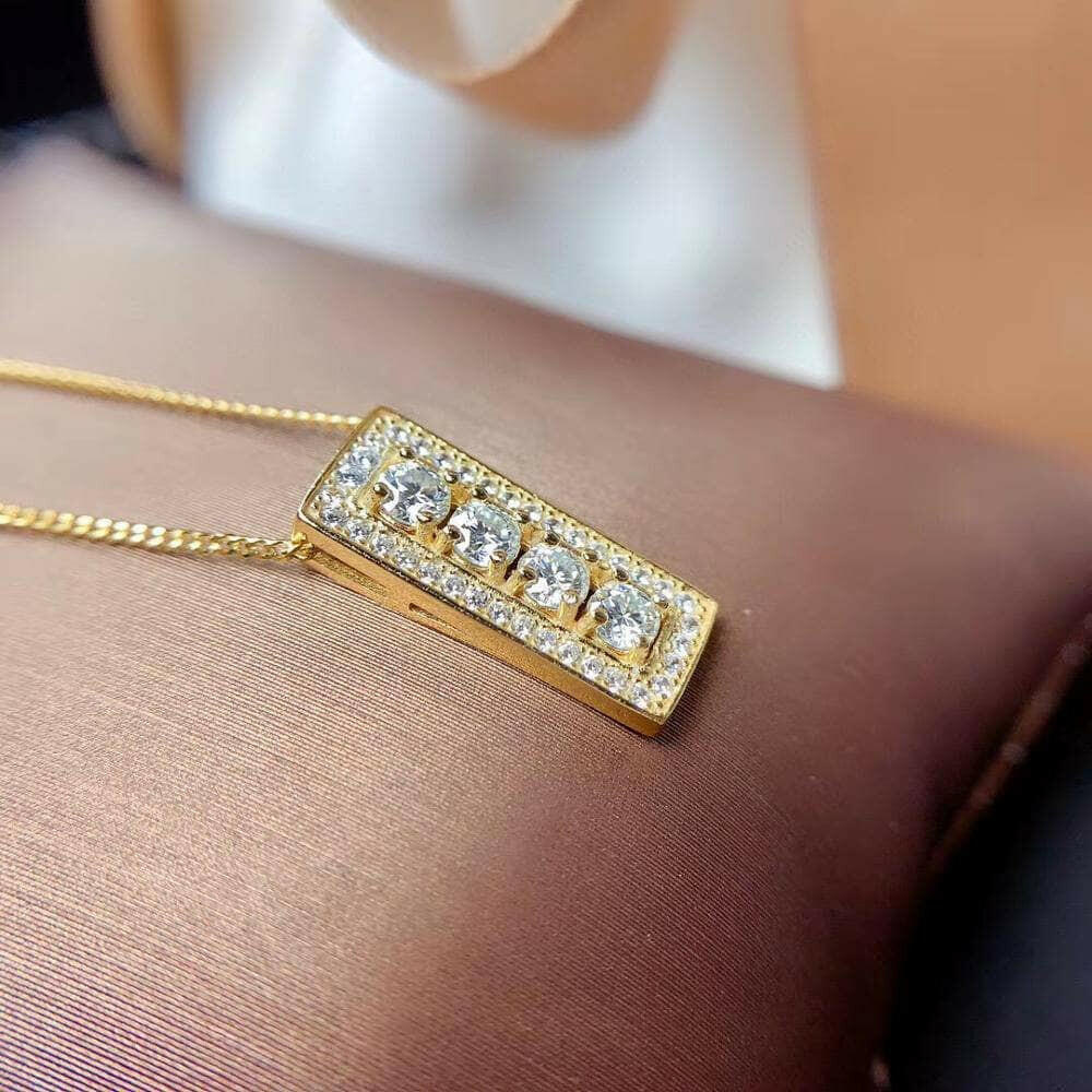 Round Cut Diamond Classic Pendant Necklace-Evani Naomi Jewelry