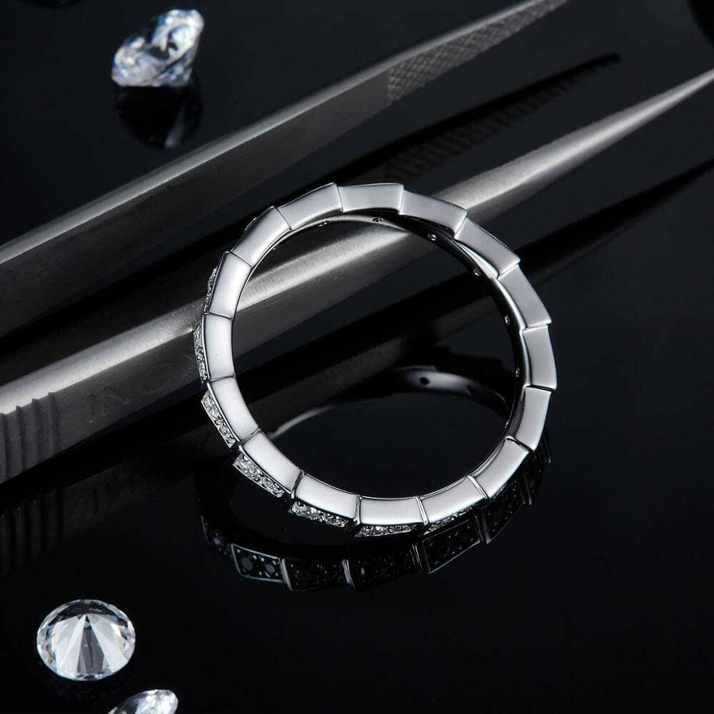 Round Cut Diamond Full Eternity Wedding Band-Evani Naomi Jewelry