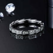 Round Cut Diamond Full Eternity Wedding Band-Evani Naomi Jewelry