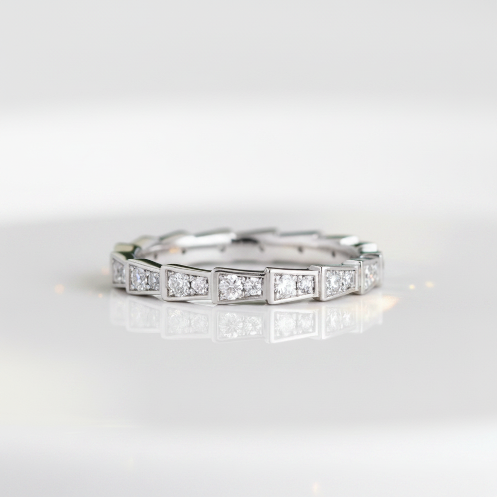 Round Cut Diamond OptionFull Eternity Wedding Band - Evani Naomi Jewelry